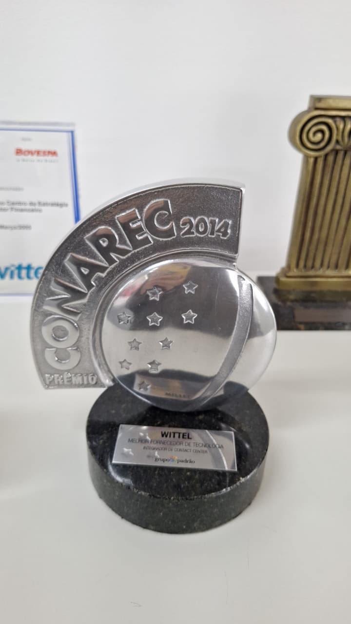 Premio CONAREC 2014 – Melhor Fornecedor de Tecnologia Integrador de Contact Center Grupo Padrao